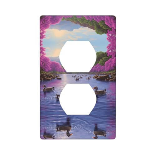 Phayah Ducks On The Lake Pattern Outlet Covers Wall Plate Receptacle Duplex Light Switch Cover Plate Single Dual Plug Electrical Switchplate Phayah Ducks On The Lake Pattern Outlet Covers Wall Plate Receptacle Duplex Light Switch Cover Plate Single Dual Plug Electrical Switchplate von PHAYAH