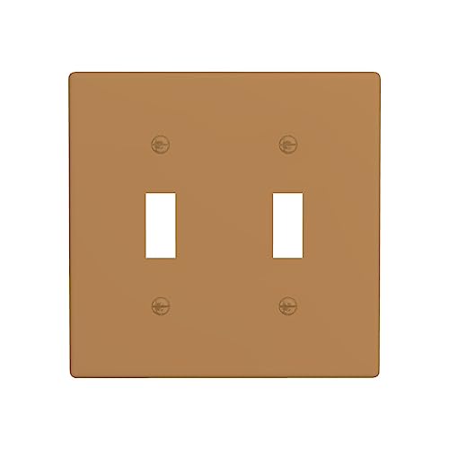 Phayah Lichtschalterplatten, einfarbig, braunes Muster, Doppel-Kippschalter, Steckdosenabdeckungen, dekorativ für Badezimmer, Schlafzimmer, Küche, 11,4 x 11,4 cm Phayah Lichtschalterplatten, einfarbig, braunes Muster, Doppel-Kippschalter, Steckdosenabdeckungen, dekorativ für Badezimmer, Schlafzimmer, Küche, 11,4 x 11,4 cm von PHAYAH