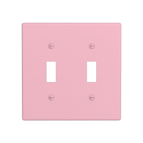 Phayah Lichtschalterplatten, einfarbig, rosa Muster, Doppel-Kippschalter, Steckdosenabdeckungen, dekorativ für Badezimmer, Schlafzimmer, Küche, 11,4 x 11,4 cm Phayah Lichtschalterplatten, einfarbig, rosa Muster, Doppel-Kippschalter, Steckdosenabdeckungen, dekorativ für Badezimmer, Schlafzimmer, Küche, 11,4 x 11,4 cm von PHAYAH