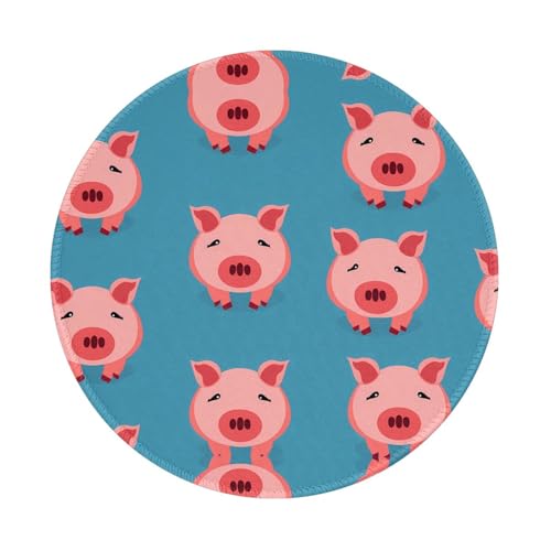 Phayah Sketch of A Pig's Head Pattern Round Mouse Pad for Desk Wireless Mouse Laptop Gaming Computer Travel Work Office Supplies 7.9 X 20.1 cm von PHAYAH