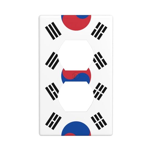 Phayah Wandplattenabdeckung, Motiv: Flagge der Republik Korea, dekorative Wandplatte, Größe 11,4 x 7,9 cm, für Wohn- und Gewerbebereiche von PHAYAH