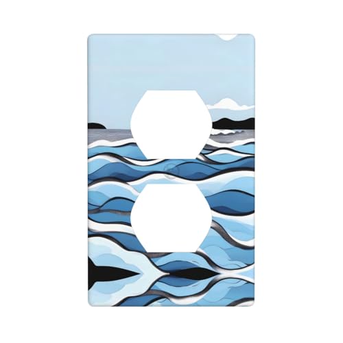 Phayah Wandplattenabdeckung mit Wellenmuster, dekorative Wandplatte, Größe 11,4 x 7,9 cm, für Wohn- und Gewerbebereiche Phayah Wandplattenabdeckung mit Wellenmuster, dekorative Wandplatte, Größe 11,4 x 7,9 cm, für Wohn- und Gewerbebereiche von PHAYAH