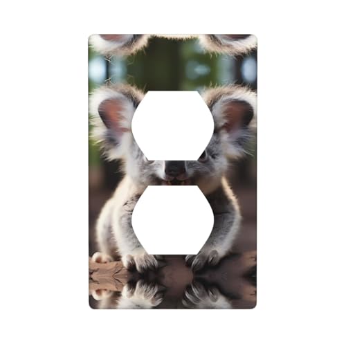 Phayah Wandplattenabdeckung mit niedlichem Koala-Muster, dekorative Wandplatte, Größe 11,4 x 7,9 cm, für Wohn- und Gewerbebereiche Phayah Wandplattenabdeckung mit niedlichem Koala-Muster, dekorative Wandplatte, Größe 11,4 x 7,9 cm, für Wohn- und Gewerbebereiche von PHAYAH