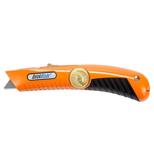 Pacific Handy Cutter Sicherheits-Cuttermesser mit automatischem Klingenrückzug, hi-vis oranges Cuttermesser mit integriertem Klingenwechsel von PHC PACIFIC HANDY CUTTER