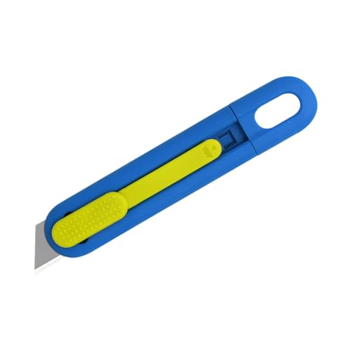 Pacific Handy Cutter® Auto-Retract Volo™ Sicherheitsmesser, blaues Industriemesser mit automatischem Klingenrückzug & ergonomischem Schieber von PHC