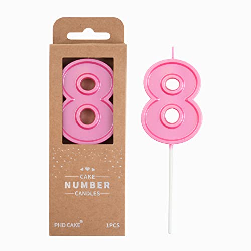PHD CAKE 7,9 cm Luxe Pink 8 Zahlen Geburtstagskerzen, rosa Zahlenkerzen, Kuchenzahlenkerzen, Party Feier PHD CAKE 7,9 cm Luxe Pink 8 Zahlen Geburtstagskerzen, rosa Zahlenkerzen, Kuchenzahlenkerzen, Party Feier von PHD CAKE