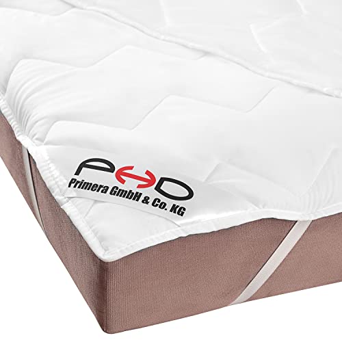 PHD Primera Matratzenschoner 200x200 cm - 60°C waschbar u. Allergiker-empfohlen für mehr Hygiene im Bett. Matratzenauflage und Matratzenschutz für Matratze, Boxspringbett u. Topper für 200 x 200 Weiß von PHD Primera