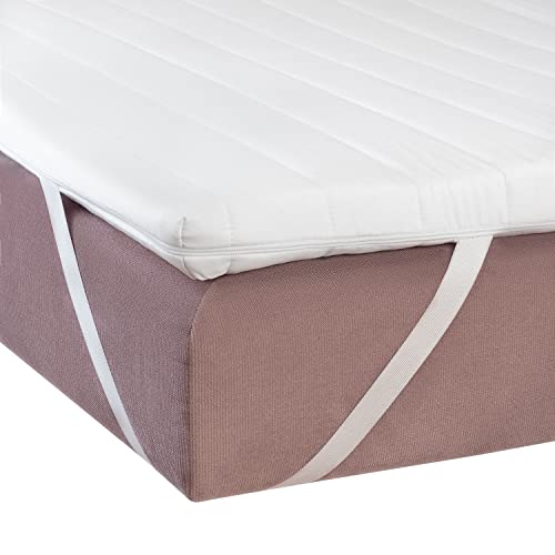 PHD Primera Matratzen-Topper 120x200cm für Boxspringbetten und Einzelbetten - Made in Germany. Verbindet Matratzen zu Einer großen Liegefläche. Bezug bis 60°C waschbar für 120 x 200 6cm Hoch von PHD Primera