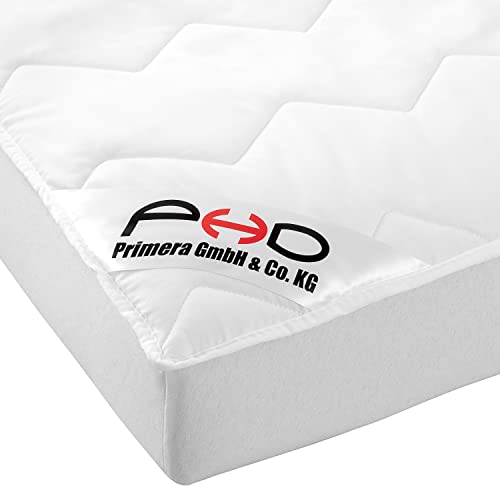 PHD Primera Matratzenschoner mit Spannbezug 200x200 cm - 60°C waschbar u. Allergiker-empfohlen für mehr Hygiene im Bett. Matratzenauflage und Matratzenschutz mit Spannumrandung für 200 x 200 von PHD Primera