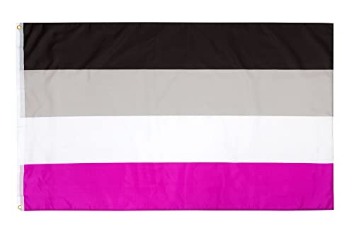 PHENO FLAGS Asexuelle Flagge - Asexuellefahne 90x150 cm mit Messing-Ösen - Wetterfeste Lgbtq Fahne für Fahnenmast - 100% Polyester von PHENO FLAGS