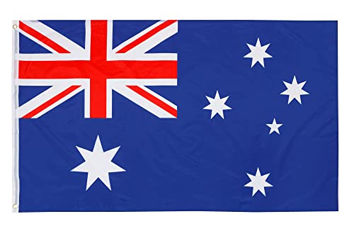 PHENO FLAGS Australien Flagge - australische Fahne 90x150 cm mit Messing-Ösen - Wetterfeste Nationalfahne für Fahnenmast - 100% Polyester von PHENO FLAGS