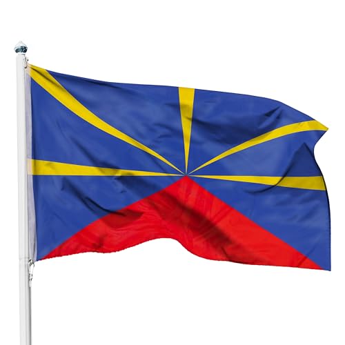 PHENO FLAGS La Réunion Frankreich Flagge 90x150cm - wetterbeständige Fahne mit Messingösen, 100% Polyester, robuste Doppelnaht & in lebendigen Farben - ideal für Flaggen-Liebhaber PHENO FLAGS La Réunion Frankreich Flagge 90x150cm - wetterbeständige Fahne mit Messingösen, 100% Polyester, robuste Doppelnaht & in lebendigen Farben - ideal für Flaggen-Liebhaber von PHENO FLAGS