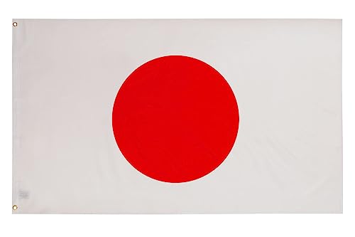 PHENO FLAGS Japan Flagge - Japanische Fahne 90x150 cm mit Messing-Ösen - Wetterfeste Nationalflagge für Fahnenmast - 100% Polyester von PHENO FLAGS