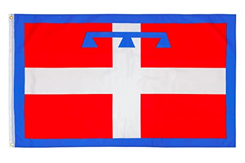 PHENO FLAGS Piemont Flagge - Piemontfahne 90x150 cm mit Messing-Ösen - Wetterfeste Italien Fahne für Fahnenmast - 100% Polyester von PHENO FLAGS