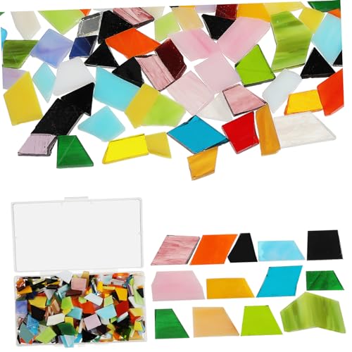 PHENOFICE 1 Box Mosaikfliesen Mix Fliesen DIY Mosaikflicken Mosaikglas DIY Kristallglasmosaik Glasfliesen Mosaikset Fliesen Zum Basteln Bilderrahmenfliesen Buntglasset Mosaikflicken DIY von PHENOFICE