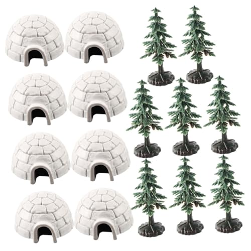 PHENOFICE Eishausmodell Aus Kunstharz Miniatur Eishausstatue Dekorative Eishausfiguren Für Schreibtisch Und Heimdekoration von PHENOFICE