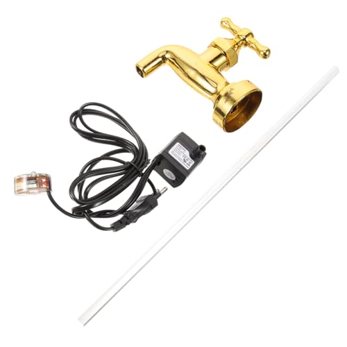 PHENOFICE 1 Satz brunnenpumpe terassendeko gartendekoration Water tap Faucet taps gießkanne Wasserhahnbrunnen für Terrasse Bewässerungsbrunnen zartes Wasserhahn-Brunnen- Plastik Golden von PHENOFICE