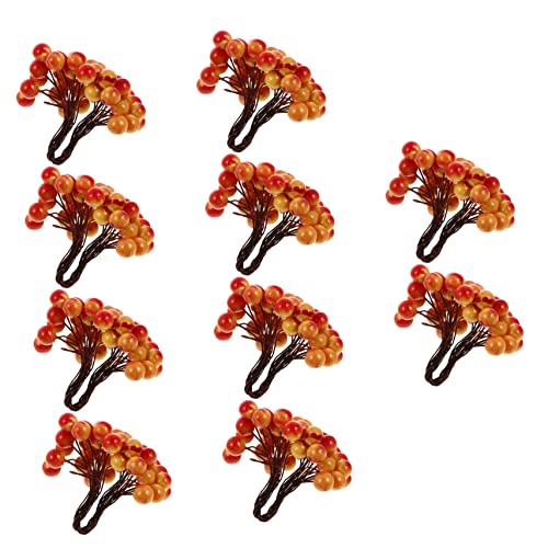 PHENOFICE 10 Bündel Künstliche Beerenpflanze Simulation Beeren Für Hochzeitsfeier-Dekoration Weihnachtsbeeren Blumenzubehör 40 Beeren/bündel Rot PHENOFICE 10 Bündel Künstliche Beerenpflanze Simulation Beeren Für Hochzeitsfeier-Dekoration Weihnachtsbeeren Blumenzubehör 40 Beeren/bündel Rot von PHENOFICE