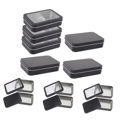 PHENOFICE 12Pcs Blechplattenbehälter Container Candy Aufbewahrungsbehälter Tinplate Dose Dekorative Kisten Süßigkeiten Boxen Aufbewahrungsboxen Dekorative Mini Behälter Aufbewahrungsdose von PHENOFICE