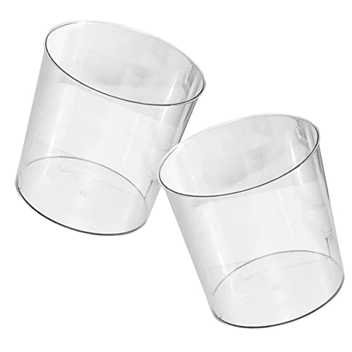PHENOFICE 2 Stück Großer Müll Wastepaper -Korb Klarer Abfalleimer Müllcontainer bin Bad Küchenmüll Büro-Müllcontainer klare Mülleimer Papierkorb Plastik Transparent von PHENOFICE