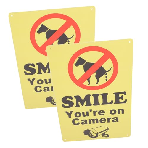 PHENOFICE 2 Stück Kamera Logo Wandschild, Hundeschilder Für Draußen, „Lächeln Sie Vor Der Kamera“, Schilder „Hundewarnschild“, Schilder Für Draußen, Schild „Hund Auf Dem Gelände“, Schild PHENOFICE 2 Stück Kamera Logo Wandschild, Hundeschilder Für Draußen, „Lächeln Sie Vor Der Kamera“, Schilder „Hundewarnschild“, Schilder Für Draußen, Schild „Hund Auf Dem Gelände“, Schild von PHENOFICE