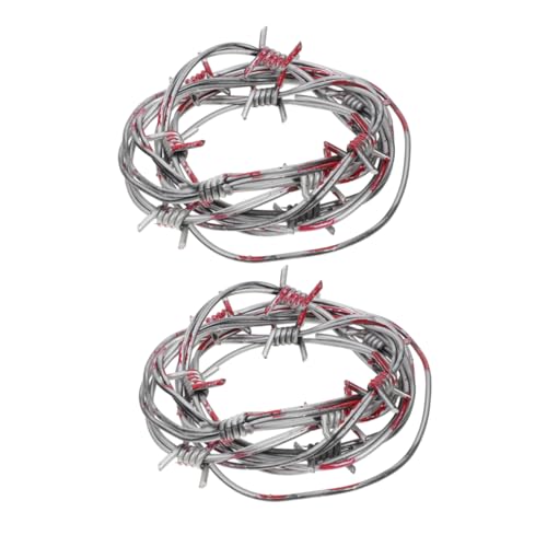 PHENOFICE 2 Stück Simulierte Jinglet -Requisiten Halloween -Partyzubehör Gruselige Halloween-Dekoration Stacheldraht Barbwire Deko-Draht-Requisiten Beängstigende Party -Dekorationen PVC PHENOFICE 2 Stück Simulierte Jinglet -Requisiten Halloween -Partyzubehör Gruselige Halloween-Dekoration Stacheldraht Barbwire Deko-Draht-Requisiten Beängstigende Party -Dekorationen PVC von PHENOFICE