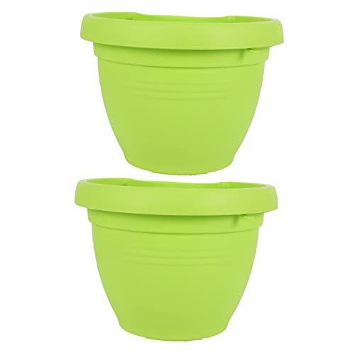 PHENOFICE Hängender Blumentopf Aus Kunststoff Für Wandmontage 2 Stück Für Balkon Und Garten Robuster Blumenhalter Platzsparend Und Kreativ von PHENOFICE