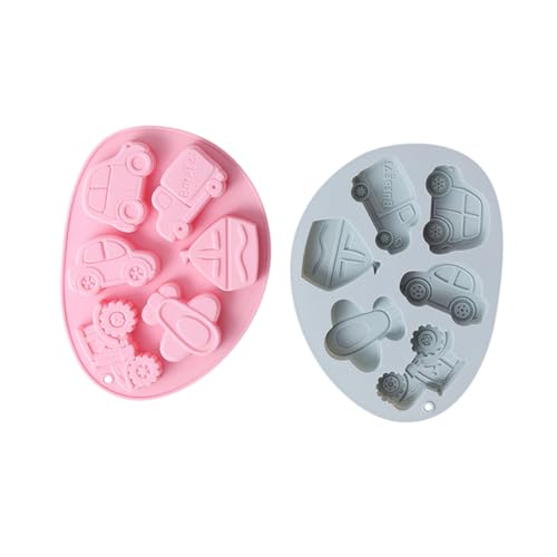 PHENOFICE 2 Stück Silikon Fahrzeug Backform 3d Auto Kuchenform Mehrzweck Schokoladenform Für Bonbons von PHENOFICE