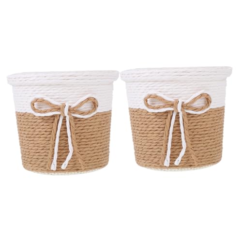 PHENOFICE 2stücke Gewebter Blumentopf Für Garten Blumenbehälter Für Balkon Pflanzkorb Für Pflanzen Blumentopf Für Baumschule Aufbewahrungsbehälter Mit Wasserdichter Folie PHENOFICE 2stücke Gewebter Blumentopf Für Garten Blumenbehälter Für Balkon Pflanzkorb Für Pflanzen Blumentopf Für Baumschule Aufbewahrungsbehälter Mit Wasserdichter Folie von PHENOFICE