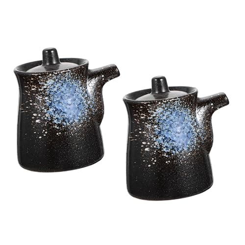 PHENOFICE 2Stücke Keramik Sojasauce Essigflaschen Praktische und Langlebige Gewürzspender für Öl Dressings und Essig Japanische Design-ölflaschen mit Horizontalen Streifen PHENOFICE 2Stücke Keramik Sojasauce Essigflaschen Praktische und Langlebige Gewürzspender für Öl Dressings und Essig Japanische Design-ölflaschen mit Horizontalen Streifen von PHENOFICE