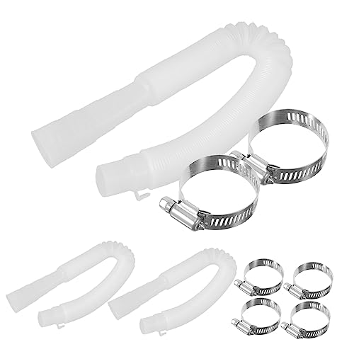 PHENOFICE 3 Sätze Poolschlauch Ersatzschlauch für Poolpumpen Teiliges Set Flexibel Langlebig Weiß Umweltfreundlich Schwimmbadzubehör Kompatibel mit Filterpumpen von PHENOFICE