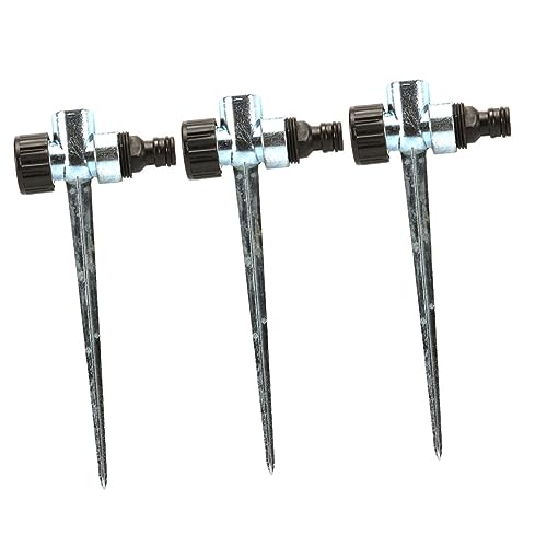 PHENOFICE 3 Stück Rasensprinkler Spike Legierung Sprinkler für Gartenbewässerung Robust und Energiesparend Innengewindeanschluss Installieren von PHENOFICE
