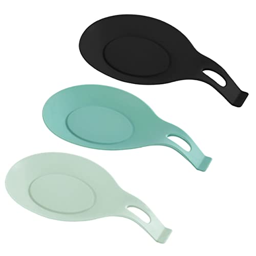 PHENOFICE 3 Stück Teiliges Silikon Löffelablage Küchenutensilien Halter für Löffel Spatel Schöpflöffel Hitzebeständig Lebensmittelecht für Zuhause von PHENOFICE