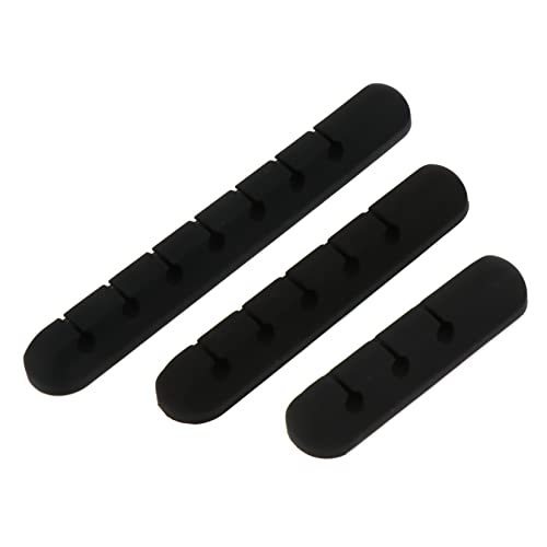 PHENOFICE 3St Datenkabel-Organizer Kabelsammelhalter schreibtisch organisation kabelwanne Kabelsortierung Kabelnägel Drahtklemmen-Organizer Kabelorganisator Kabel Halter Kieselgel Black von PHENOFICE