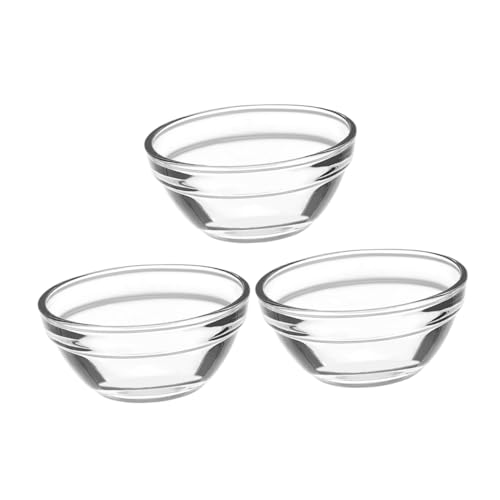 PHENOFICE 3stücke Kleine Glasschüsseln Für Desserts Und Snacks Stapelbar Transparente Schalen Zum Servieren Von Pudding Salat Und Lebensmitteln von PHENOFICE