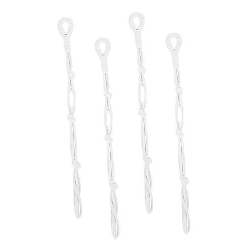 PHENOFICE 4 Stück Wand Pflanzen Hänger Verlängerung Makramee Blumentopf Halter Für Innen Und Außenbereich Verstellbar Weiß Für Pflanzenliebhaber Platzsparend Und Dekorativ von PHENOFICE