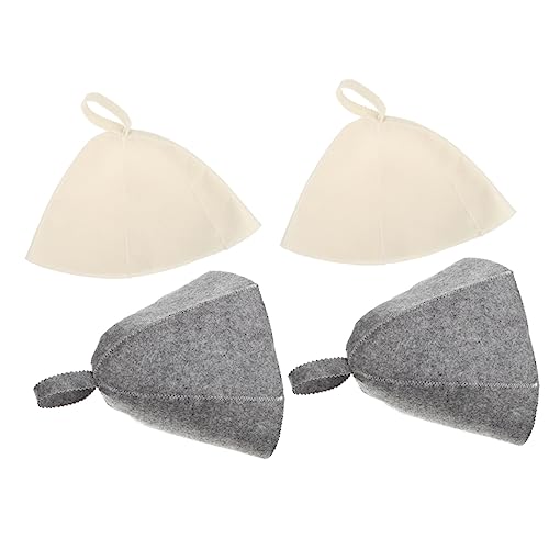 PHENOFICE 4 Stück Verdickte Filz Sauna Hüte Leichte Wärmeisolierende Saunakappen Weiß und Kopfschutz für Damen mit Natürlichem Haar für Sauna und Dampfbad PHENOFICE 4 Stück Verdickte Filz Sauna Hüte Leichte Wärmeisolierende Saunakappen Weiß und Kopfschutz für Damen mit Natürlichem Haar für Sauna und Dampfbad von PHENOFICE