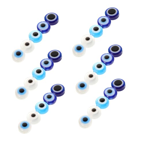 PHENOFICE 60stücke Handgefertigte Evil Eye Perlen Flache Runde Spacer Perlen Für Schmuckherstellung Armbänder Und Türkische Augen Charms Hochwertige Bastelmaterialien von PHENOFICE