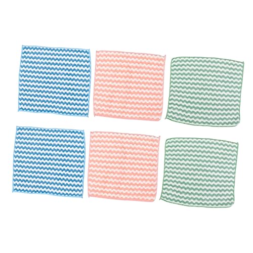 PHENOFICE 6St Küchenreinigungstuch waschbare poliertücher Geschirrtuch wischtuch lumpen Abwaschtuch küche waschlappen küche staubtuch Reinigungsschwamm spülschwamm Geschirrspültücher von PHENOFICE