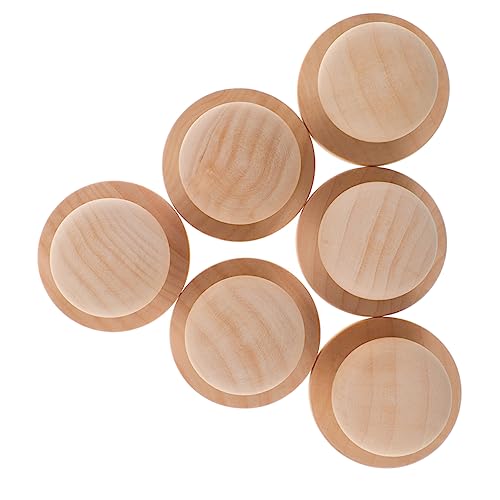 PHENOFICE 6stücke Teiliges Holzstempelgriff Ersatzteile Runder Holzgriff Für Wachssiegel Handgefertigt Aus Hochwertigem Holz Für -projekte Und Kreative Bastelarbeiten von PHENOFICE