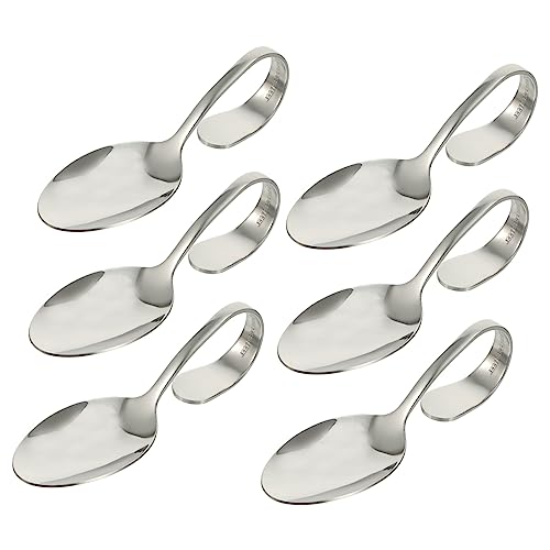 PHENOFICE 6stücke Mit Gebogenem Griff Für Buffets Und Besondere Anlässe Praktische Servierlöffel Für Hochzeiten Und Cocktailpartys von PHENOFICE