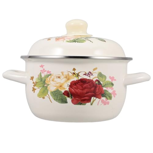 PHENOFICE Amphora-emaille-topf Binauraler Suppentopf Einmachen Kochgeschirr Suppentöpfe Kasserolle Emailpfannen Zum Kochen Shabu-shabu-topf Schmortopf Mit Duralgriff Topf Aus Emaille Becken von PHENOFICE