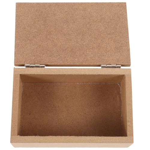 PHENOFICE Aufbewahrungsbox Holzkiste Kleine Holzkiste Unbehandelter Holzbehälter Holzhandwerk Unbehandelter Holzrohlingbehälter Mit Deckel Kleine Verpackungsboxen Fotohüllen von PHENOFICE