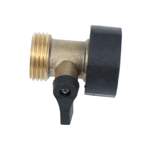 PHENOFICE Brass Garten Schlauchanschluss mit Absperrventil Komfortabler Griff zur Einfachen Wasserflusskontrolle für Bewässerungssysteme und Sprinkler von PHENOFICE