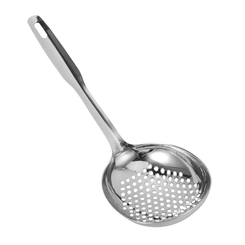 PHENOFICE Edelstahl Sieblöffel Für Küche Metallfilterlöffel Zum Schöpfen Von Nudeln Frittiertes Sieb Für Gebrannte Speisen Küchenlöffel Als Schaumlöffel Nudellöffel Mit Großem Fassungsvermög von PHENOFICE