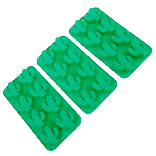 PHENOFICE 3stücke Kreative Kaktus-silikonformen Für Und Schokolade Eiswürfelform Diy-backformen Mit Antihaftbeschichtetem Silikon Für Kuchen Pudding Und von PHENOFICE