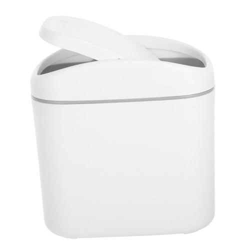 PHENOFICE Kleiner Mülleimer mit Deckel Tischabfalleimer für Büro und Zuhause Eleganter Abfallbehälter mit Schwenkbarem Deckel Praktischer Desktop Mülleimer PHENOFICE Kleiner Mülleimer mit Deckel Tischabfalleimer für Büro und Zuhause Eleganter Abfallbehälter mit Schwenkbarem Deckel Praktischer Desktop Mülleimer von PHENOFICE