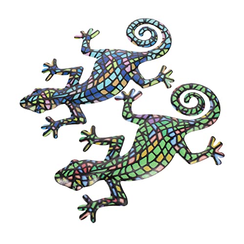 PHENOFICE Metall-gecko-wanddeko Eisen-skulptur Garten-dekoration Terrassen-ornament Innenhof-ausstattung PHENOFICE Metall-gecko-wanddeko Eisen-skulptur Garten-dekoration Terrassen-ornament Innenhof-ausstattung von PHENOFICE