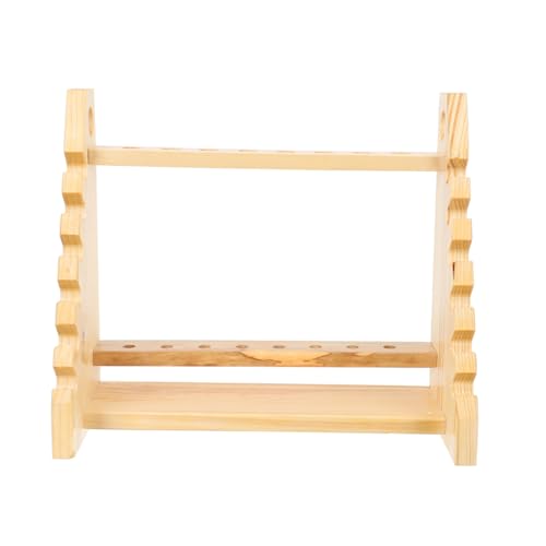 PHENOFICE Multifunktionaler Holz Testrohrhalter mit Mehreren Löchern Leichter Pipettenständer und Temperaturmessgerätehalter für Labor Tragbarer Mehrlagiger Reagenzglasständer Platzsparend von PHENOFICE