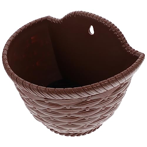 PHENOFICE Rattan Blumentopf Hängender Blumentopf Garten Wanddekor Outdoor Wandpflanzer PHENOFICE Rattan Blumentopf Hängender Blumentopf Garten Wanddekor Outdoor Wandpflanzer von PHENOFICE